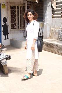 Sanya Malhotra spotted around the town