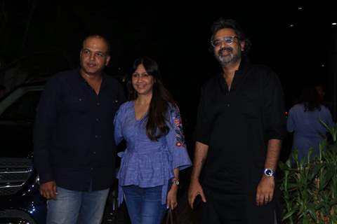 Ashutosh Gowariker and wife at the screening of India's Most Wanted