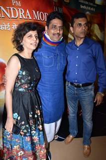 Swati Lodha,Shailesh Lodha and Anand Pandit  spotted at the special screening of PM Narendra Modi