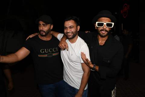 Ali Abaas Zafar, Ranveer Singh and Arjun Kapoor snapped at the special screening of India's Most Wanted