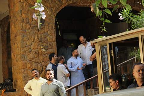 Saif Ali Khan and Ajay Devgan at Ajay Devgan's house