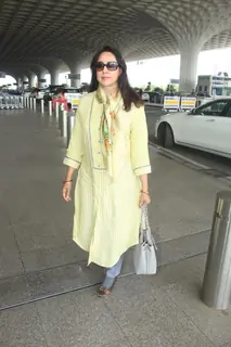 Hema Malini spotted at the Airport