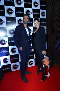 Arjun Rampal and Gabriella Demetriades at the Zee5 web series Abhay success party