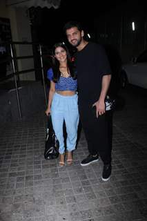 Pranutan Bahl and Zaheer Iqbal spotted around the town 