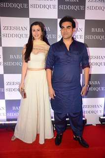 Arbaaz Khan and Giorgia Andriani papped at Baba Siddique's Iftar Party