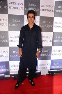 Sonu Sood papped at Baba Siddique's Iftar Party