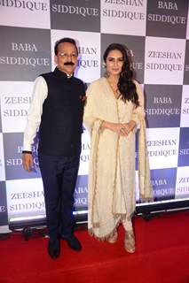 Baba Siddique papped with Huma Qureshi at his Iftar Party