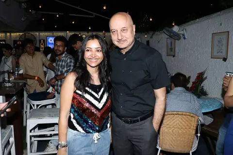 Shweta Basu Prasad and Anupam Kher snapped at the success bash of Tashkent Files