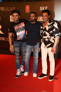 Bobby Deol, Suniel Shetty and Maniesh Paul attend the special screening of Bharat