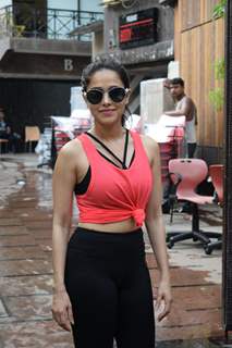 Nushrat Bharucha papped outside her gym