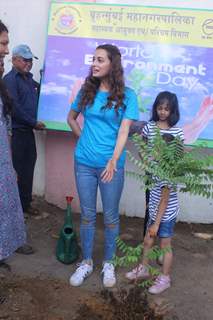 Dia Mirza snapped at a school celebrating World Environment Day