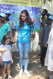 Dia Mirza snapped at a school celebrating World Environment Day