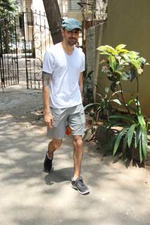 Imran Khan snapped outside gym