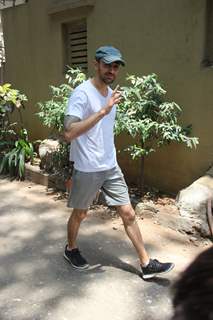 Imran Khan snapped outside gym