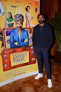 Dhanush snapped during the prommotions of The Extraordinary Journey of the Fakir