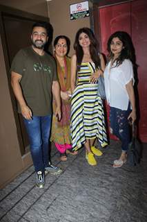 Shilpa Shetty was spotted with her family at PVR Juhu