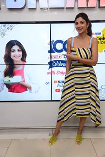 Shilpa Shetty snapped while visiting Big Bazaar for an event