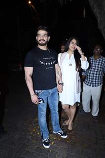 Karan Patel and Ankita Bhargava snapped at Ekta Kapoor's birthday bash