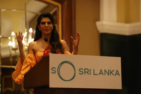 Jacquline Fernandez snapped attending a media event