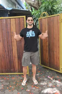 Angad Bedi was spotted around the town