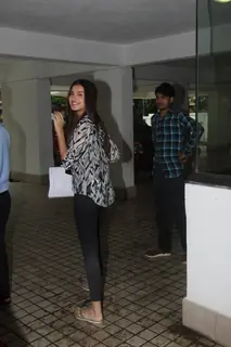 Tara Sutaria was snapped outside Milan Luthria's office