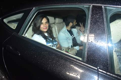 Richa Chadda and Ali Fazal were papped at the special screening of Super 30