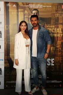 John Abraham and Nora Fatehi were snapped at the trailer launch of Batla House