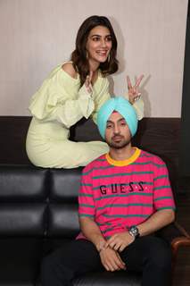 Kriti Sanon and Diljit Dosanjh at promotions of Patiala House