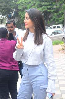 Sunny Leone was spotted around the town