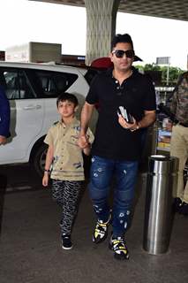 Bhushan Kumar snapped with son on the airport