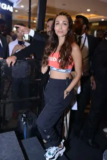 Malaika Arora snapped at the launch of a Reebok store