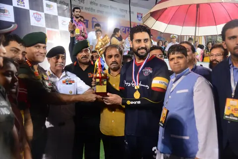 Bollywood Actors play Football on Kargil Vijay Diwas with the soldiers from the Navy and Army