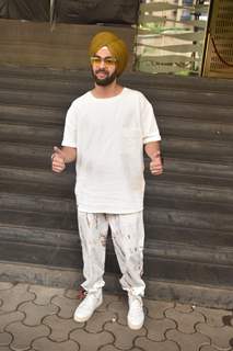 Manjot Singh snapped during the Dream Girl trailer launch