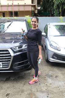 Amrita Arora was spotted after the gym