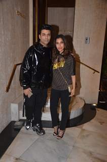 Karan Johar and Sophie Choudry at Manish Malhotra's house party!  