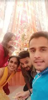 Kunal Thakur welcomes Ganpati at his house