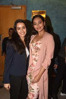 Sonakshi Sinha and Shraddha Kapoor at the special screening of Chhichhore!