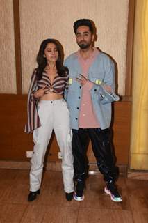 Ayushmann Khurrana and Nushrat Bharucha at the promotions of Dream Girl!