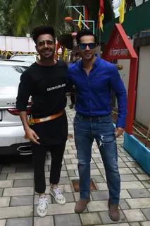 Varun Dhawan and Kartik Aaryan snapped at T-series office
