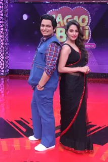 Paritosh and Anita Hassanandani on the sets of Lagao Boli