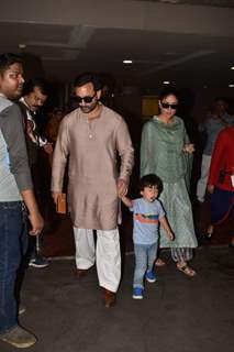 Taimur Ali Khan with Saif Ali Khan and Kareena Kapoor Khan outside airport!