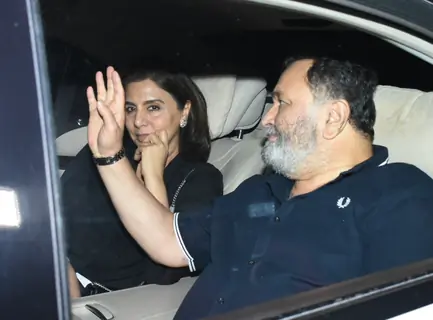 Rishi Kapoor and Neetu Singh attend Ranbir Kapoor's birthday bash