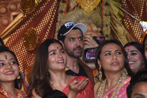 Alia Bhatt and Hrithik Roshan attend Durga Pooja!