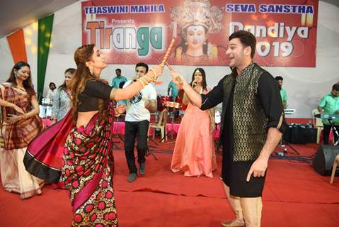 Jia Shankar and Karan Suchak at Tirangaa Dandiya Night