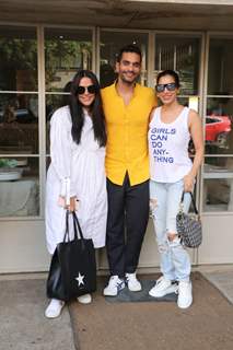 Neha Dhupia, Angad Bedi and Sophie Choudry snapped at Sequel Bistro, Bandra!