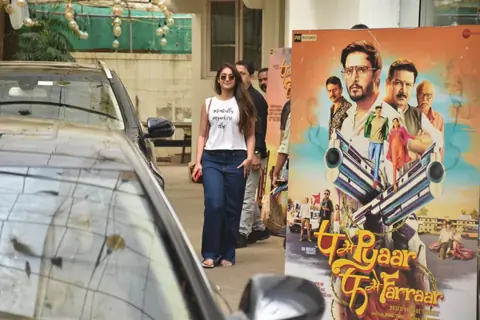 Ileana D'Cruz snapped at the screening of P se Pyaar, F se Farraar!