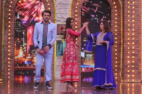 Tabu and Farah on sets of Movie Masti with Maniesh Paul
