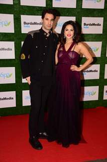 Daniel Webber and Sunny Leone at the Asia Spa Awards 2019