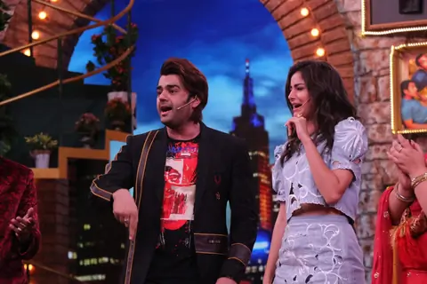 Ananya Panday and Chunky Panday on the sets of Movie Masti with Maniesh Paul