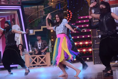 Ananya Panday and Chunky Panday on the sets of Movie Masti with Maniesh Paul